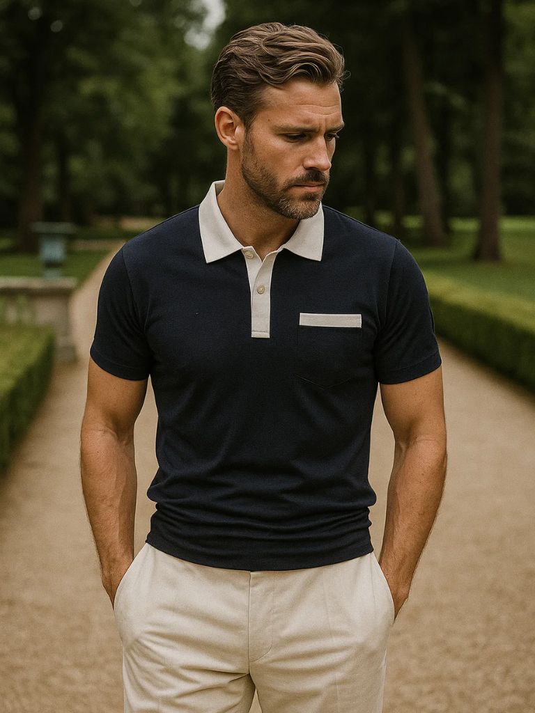 Elegant Golf Polo Shirt - Crown & Cuff