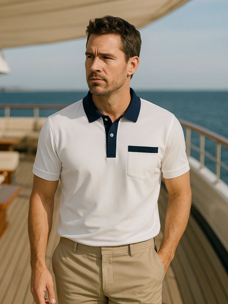 Elegant Golf Polo Shirt - Crown & Cuff