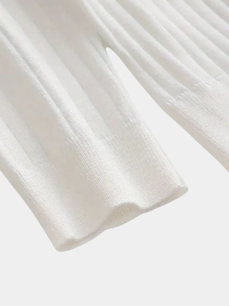 Elegant Open Collar Long Sleeve Polo - Crown & Cuff