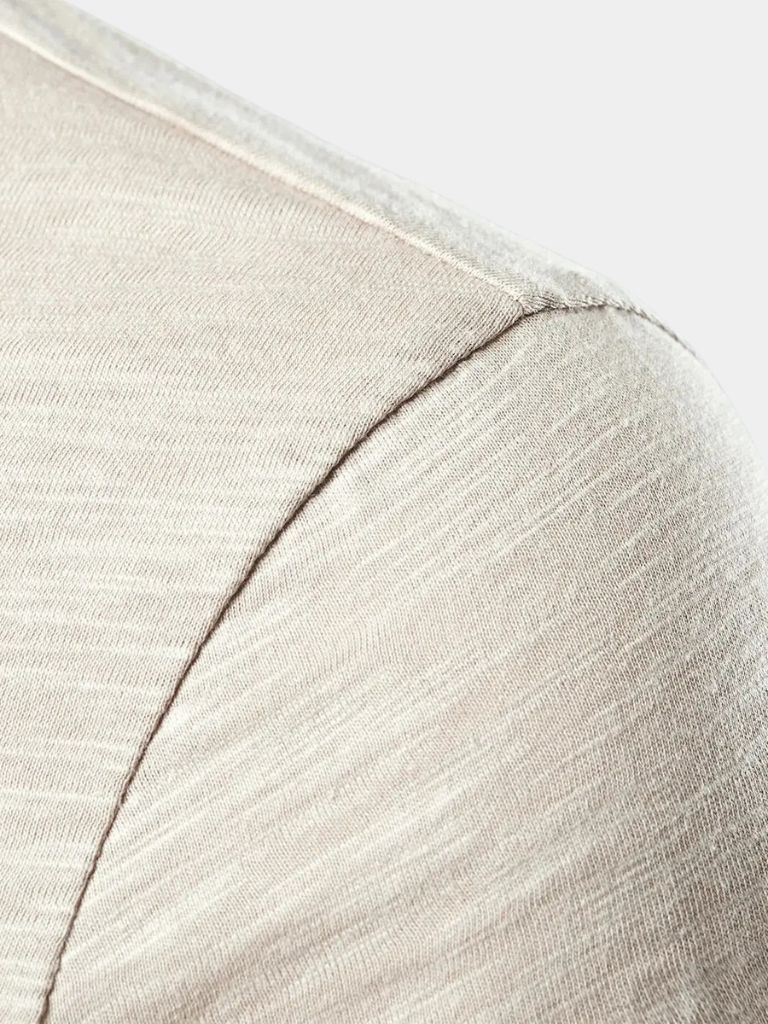 Essential Casual Henley Neck T-Shirt - Crown & Cuff