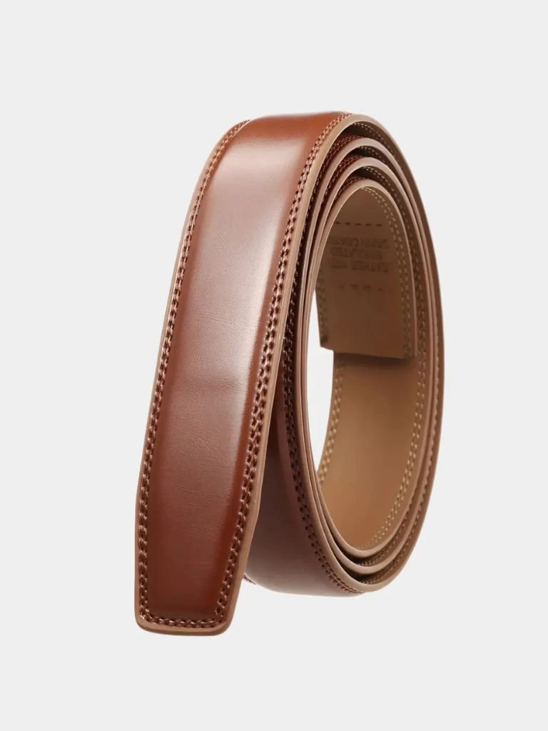 Essential Elegant Leather Belt Without Buckle - Crown & Cuff