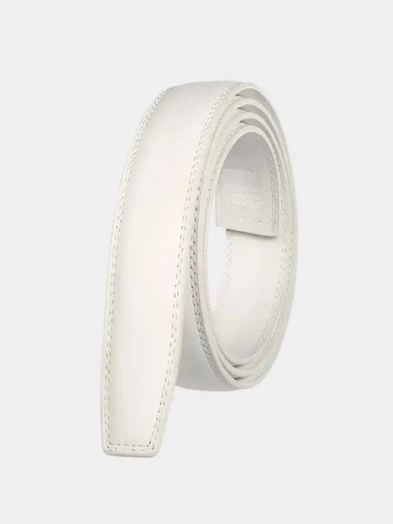 Essential Elegant Leather Belt Without Buckle - Crown & Cuff
