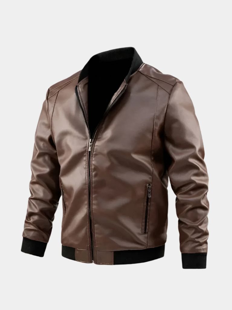 Essential Leather Jacket - Crown & Cuff