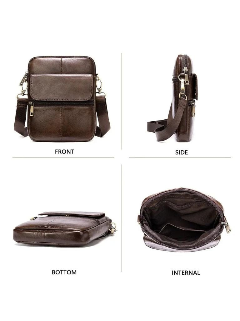 Essential Leather Shoulder Bag - Crown & Cuff