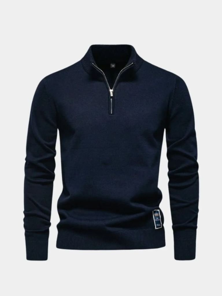 Essential Quarter-Zip Jumper Sweater - Crown & Cuff