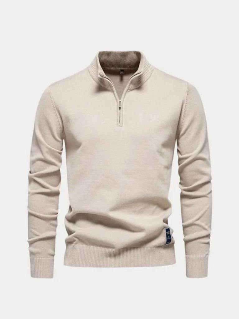 Essential Quarter-Zip Jumper Sweater - Crown & Cuff
