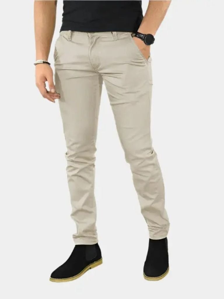 Essential Slim Fit Straight Trousers - Crown & Cuff