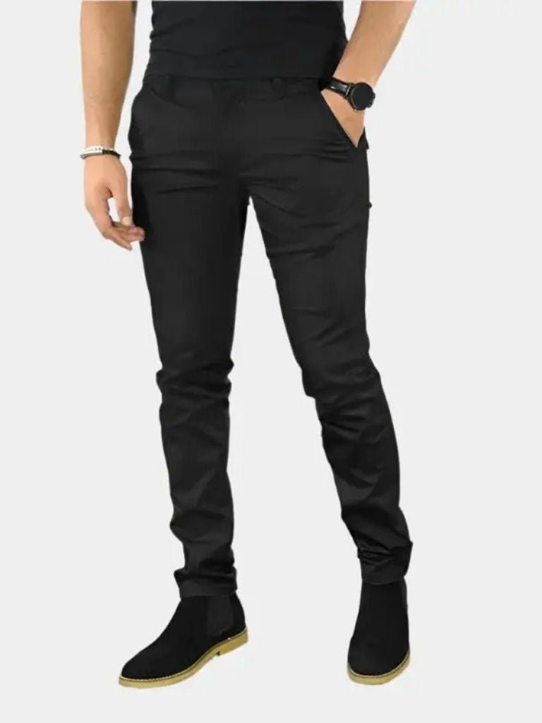 Essential Slim Fit Straight Trousers - Crown & Cuff