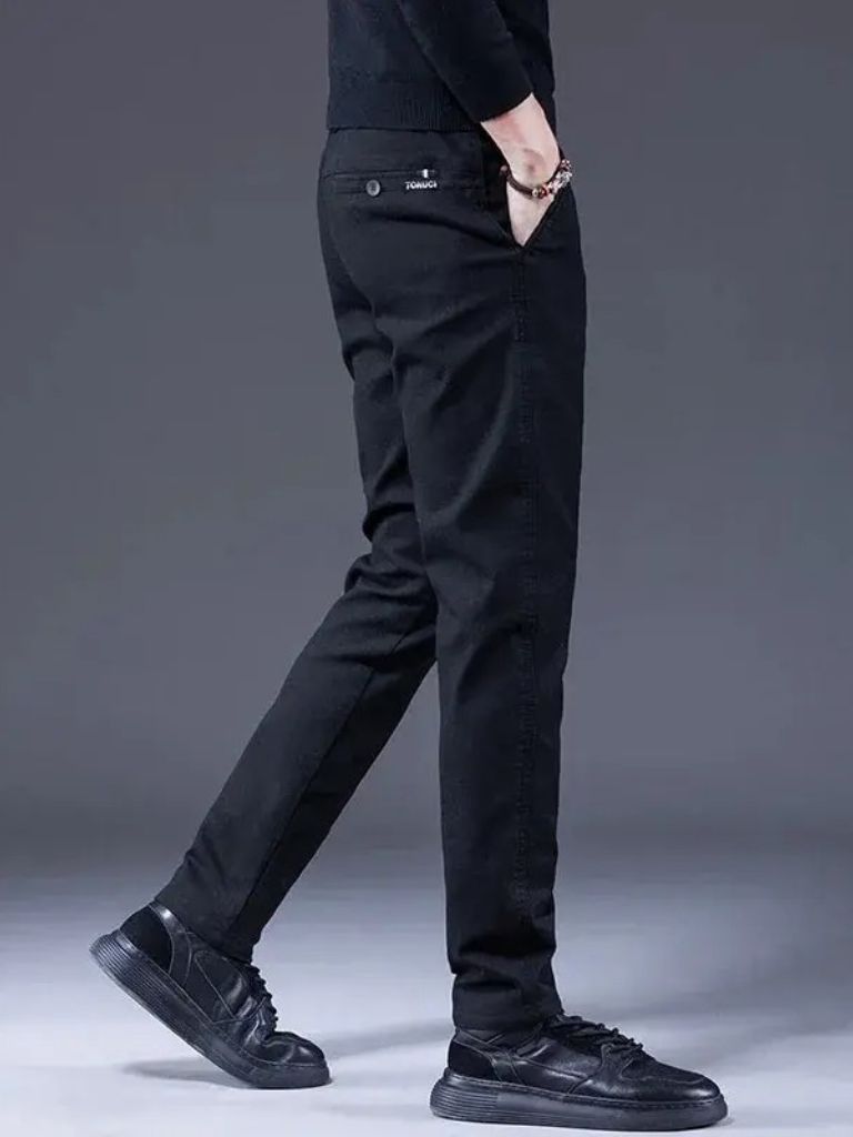Essential Stretchy Straight Trousers - Crown & Cuff