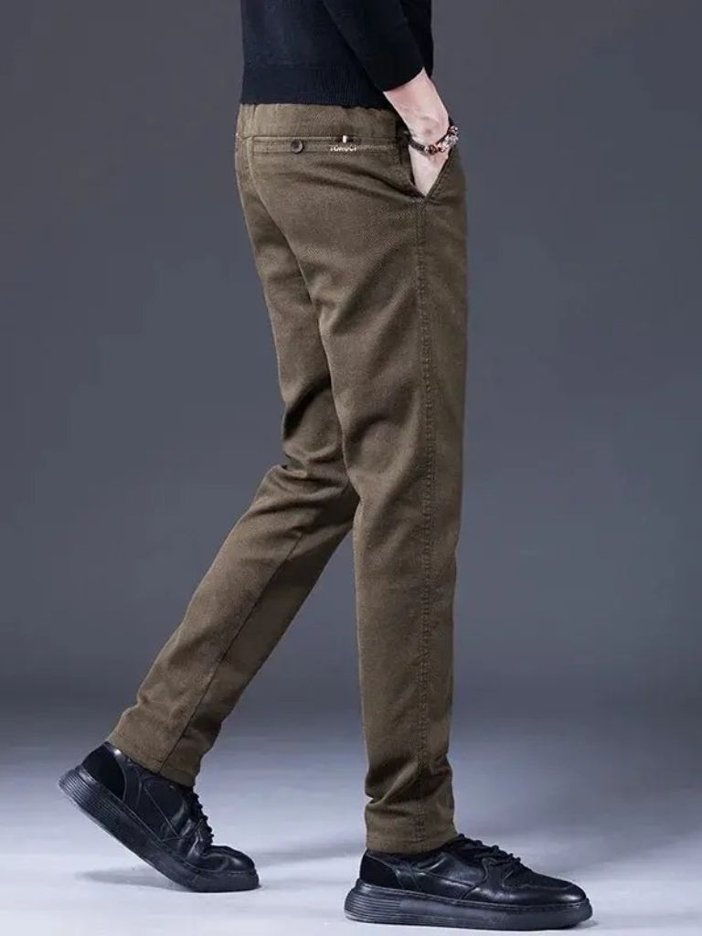 Essential Stretchy Straight Trousers - Crown & Cuff