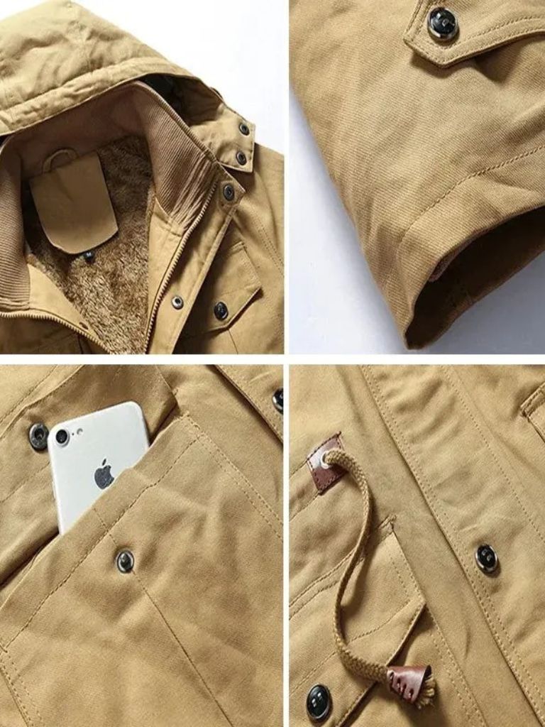 Fleece Hooded Bomber Jacket - Crown & Cuff