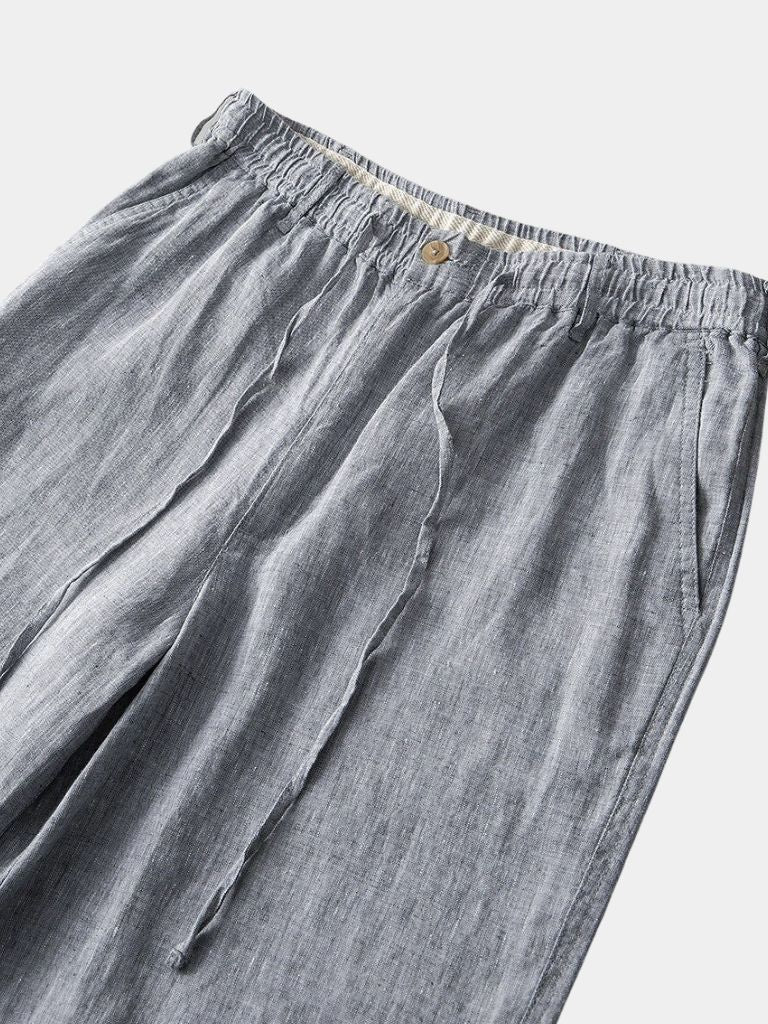 Gris Mariner Linen Shorts - Crown & Cuff