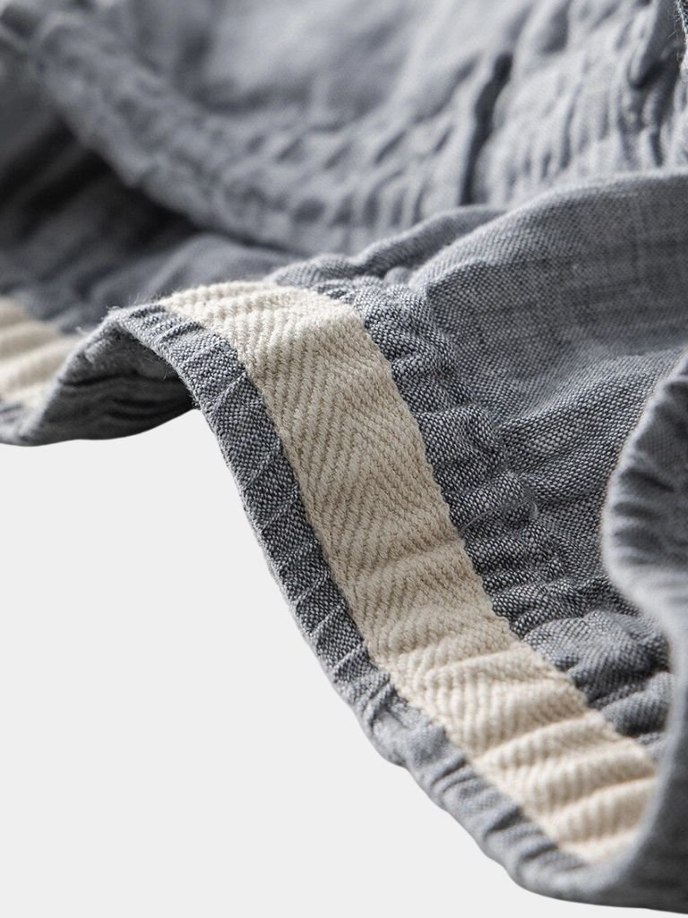 Gris Mariner Linen Shorts - Crown & Cuff