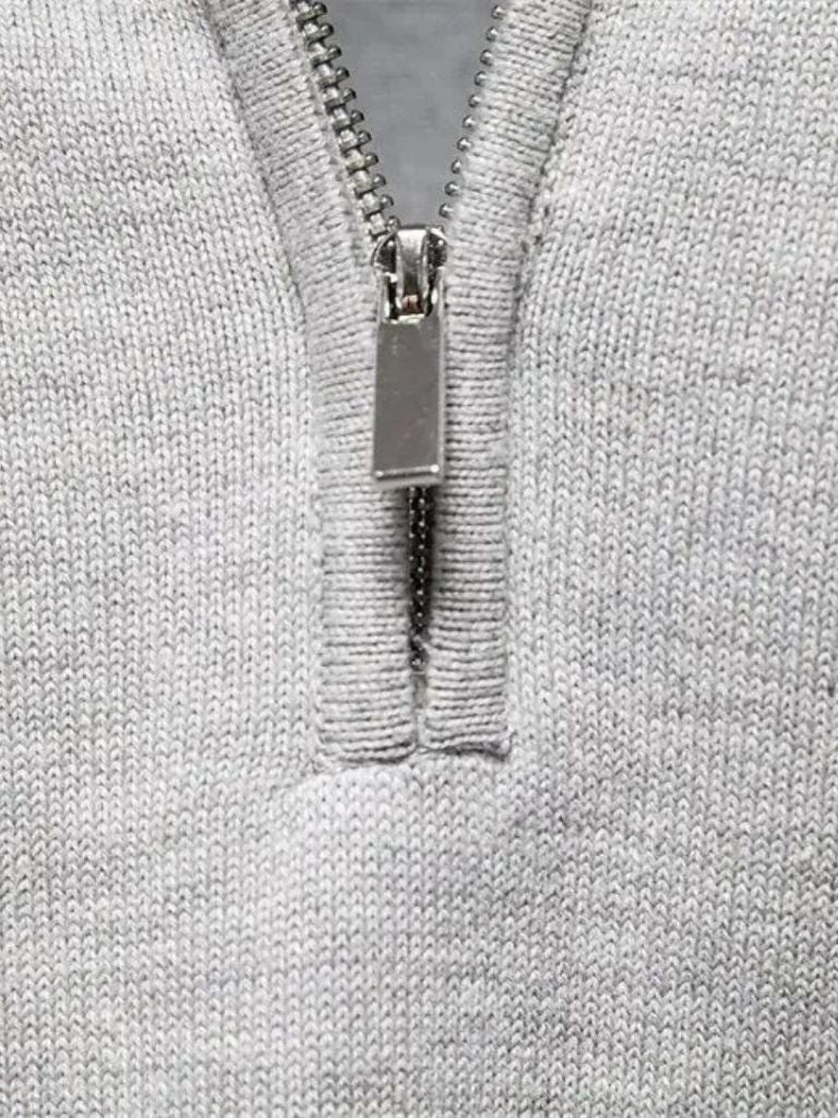 Half Zip Knitwear Pullover Sweater - Crown & Cuff