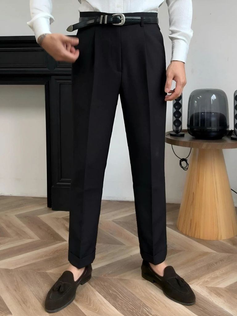 Hollywood Classic Trousers (Belt Included) - Crown & Cuff