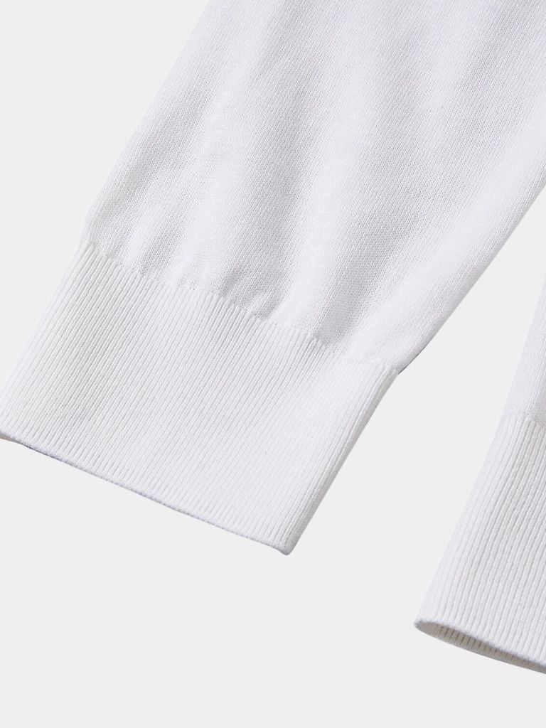 Ivory Elite Long Sleeve Polo – Crown & Cuff