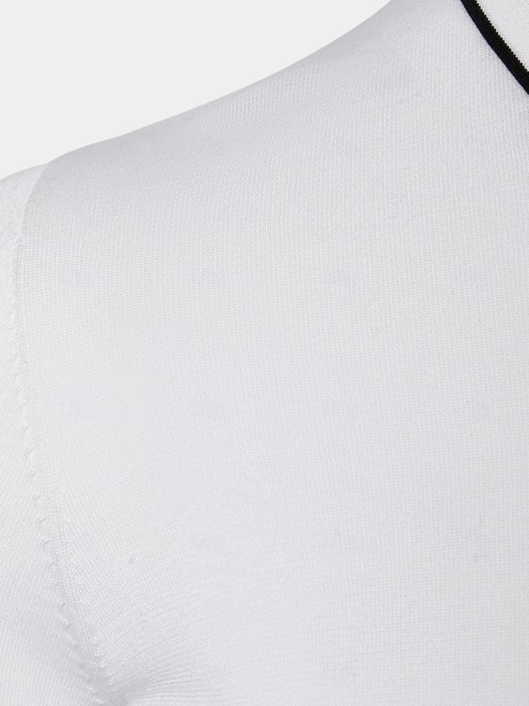 Ivory Elite Long Sleeve Polo – Crown & Cuff