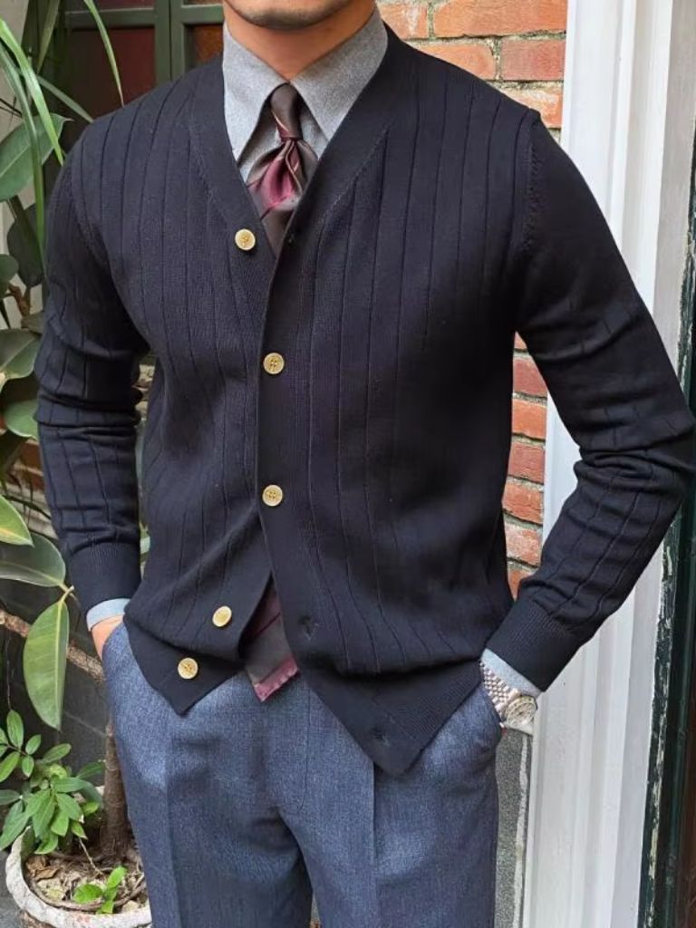 Knit Casual Cardigan - Crown & Cuff