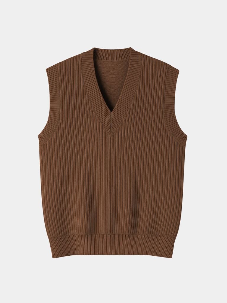 Knit Vest Waistcoat - Crown & Cuff