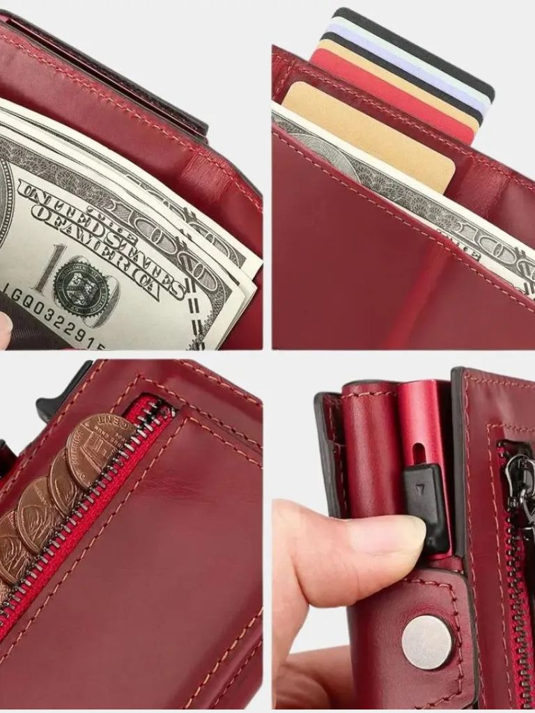 Leather Magnet Wallet Anti-Scam - Crown & Cuff