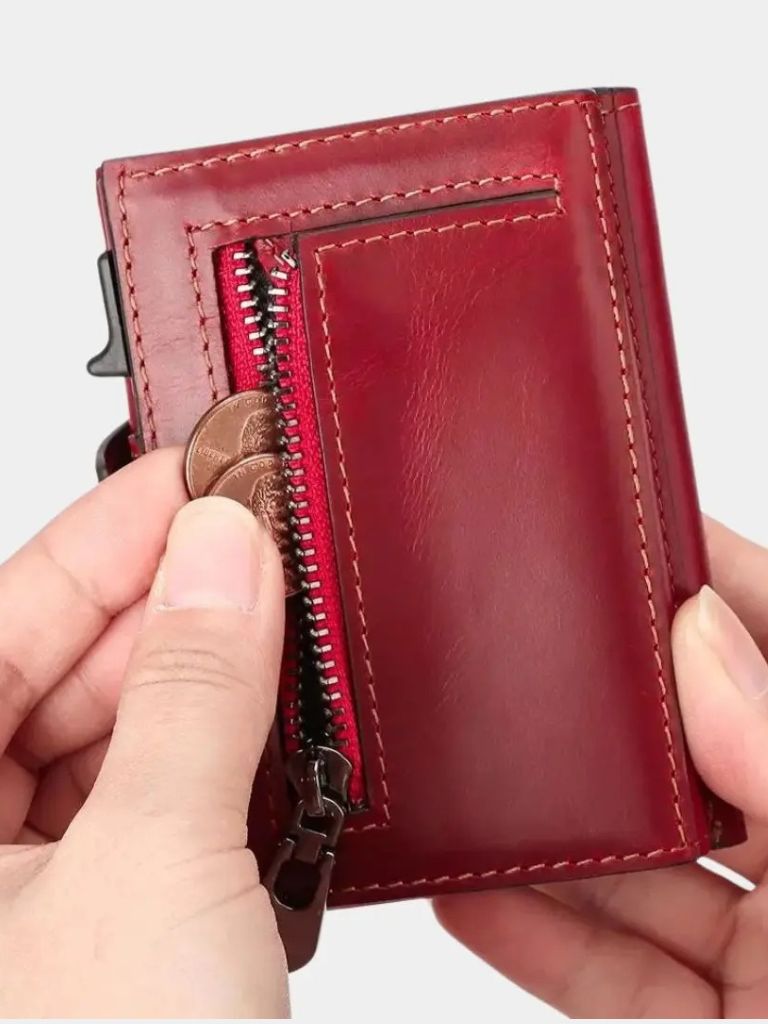 Leather Magnet Wallet Anti-Scam - Crown & Cuff