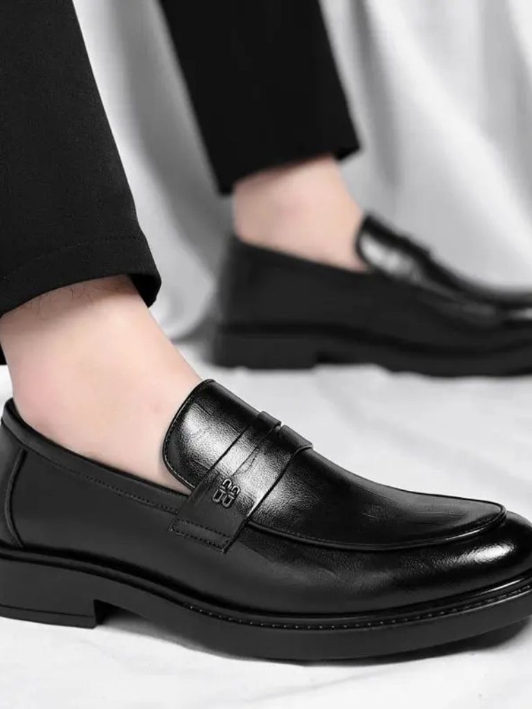 Leather Male Shoes Men Business - Crown & Cuff