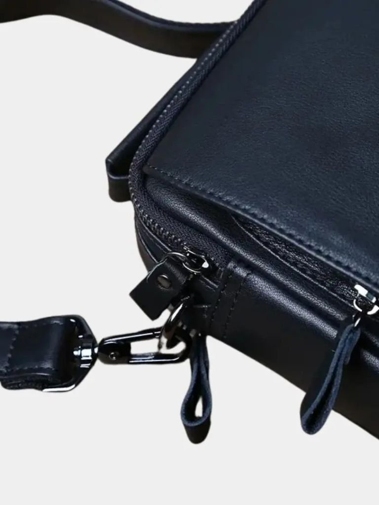 Leather Men's Shoulder Bag - Crown & Cuff