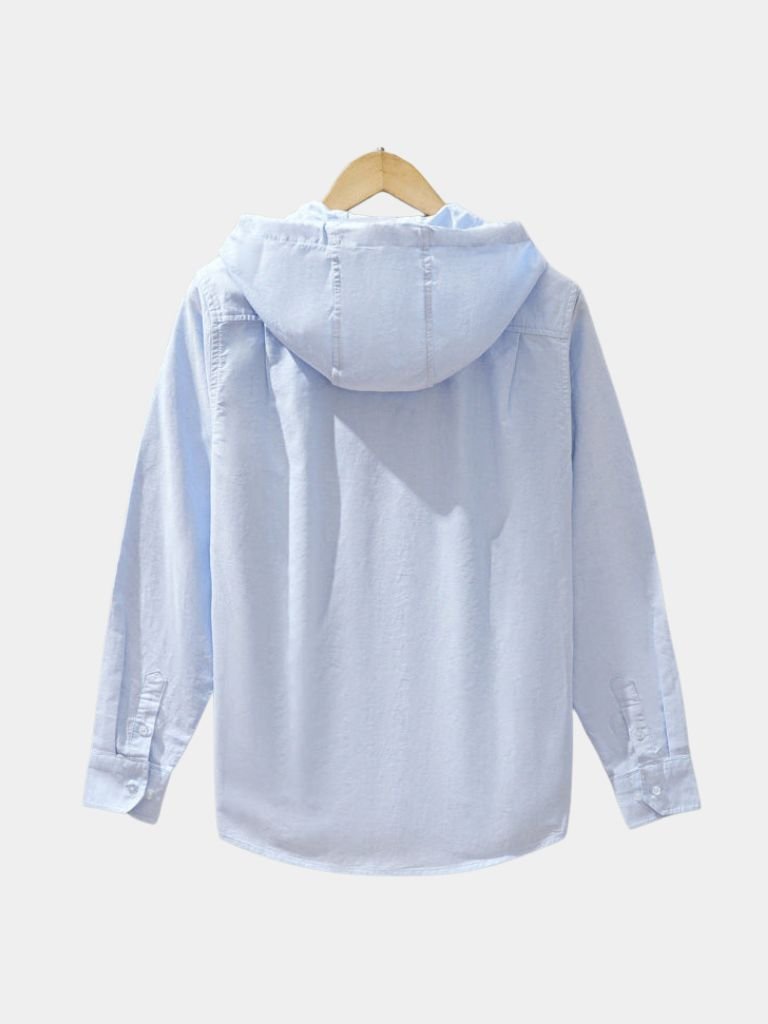 Light Covenant Linen Hooded Shirt – Crown & Cuff