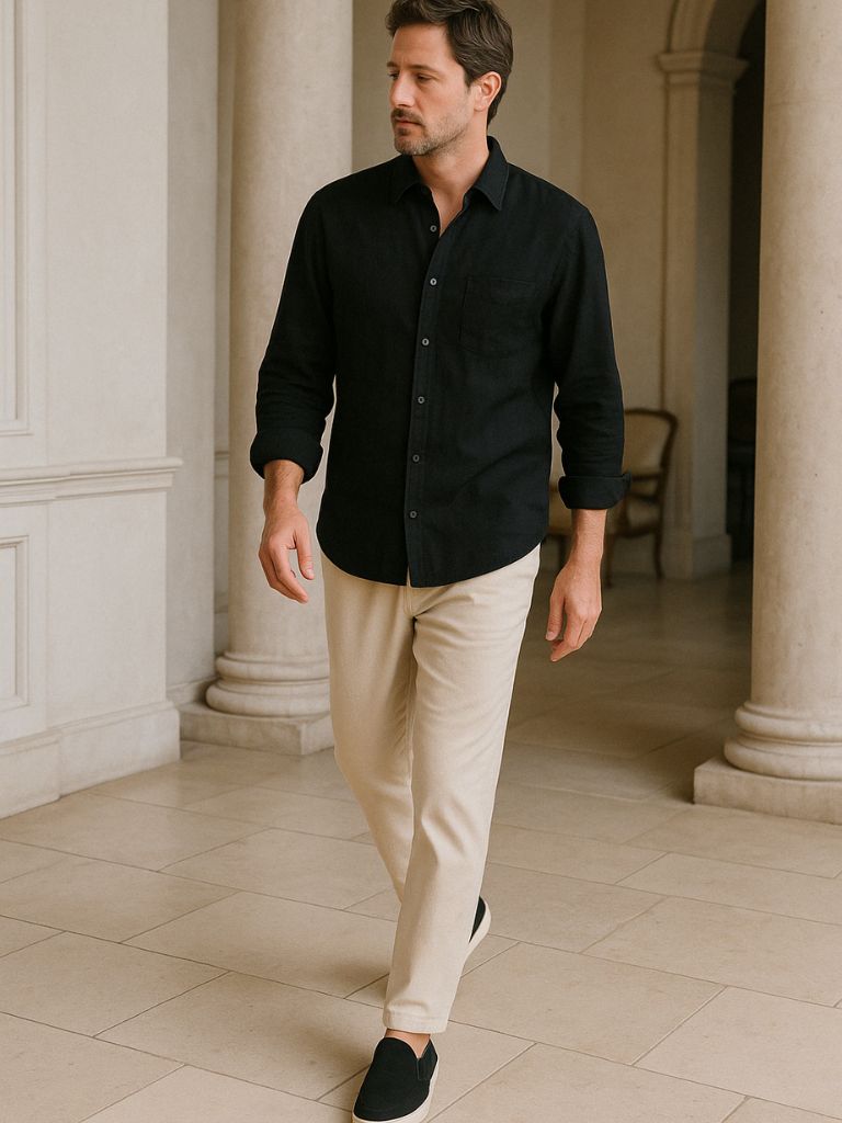 Linen Noire Set - Crown & Cuff