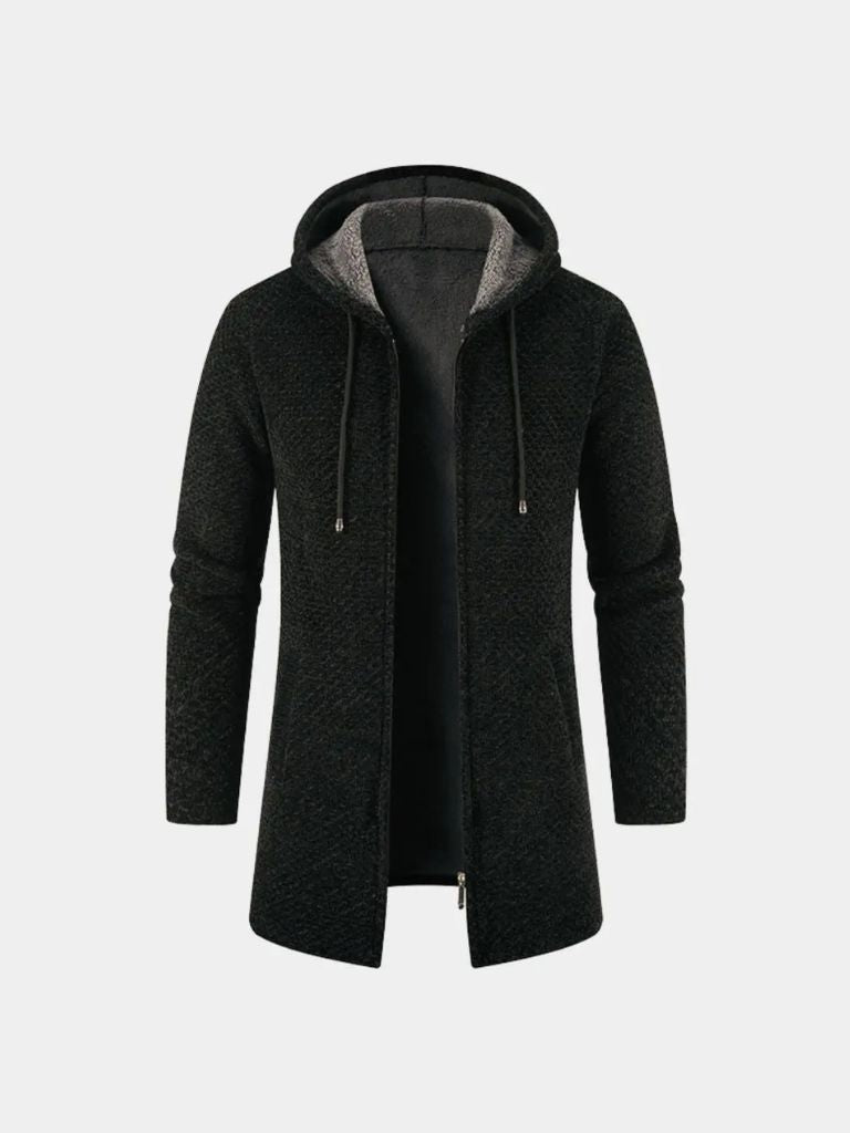 Lugano Knitted Hooded Winter Coat - Crown & Cuff