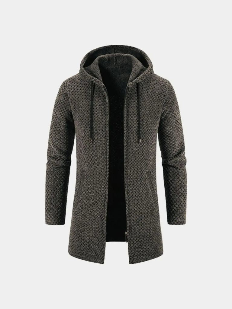 Lugano Knitted Hooded Winter Coat - Crown & Cuff