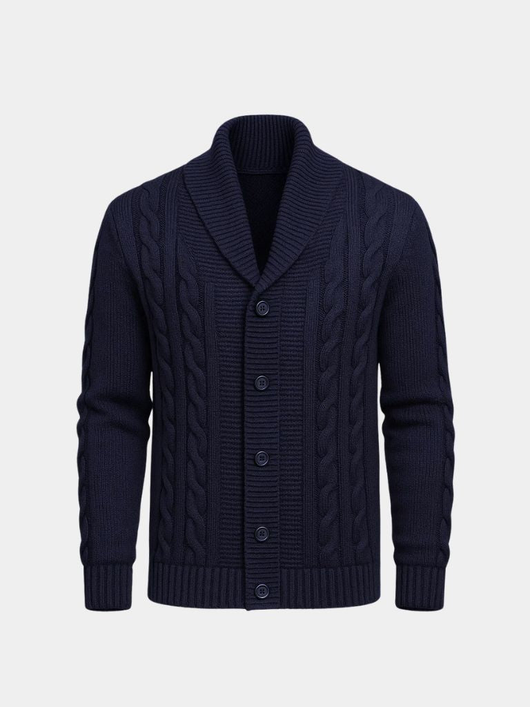 Men's Elegant Knit Cardigan - Crown & Cuff