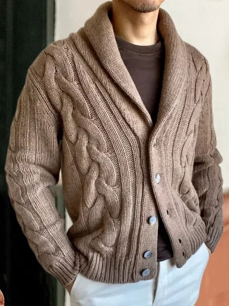 Men's Knitted Cardigan - Crown & Cuff