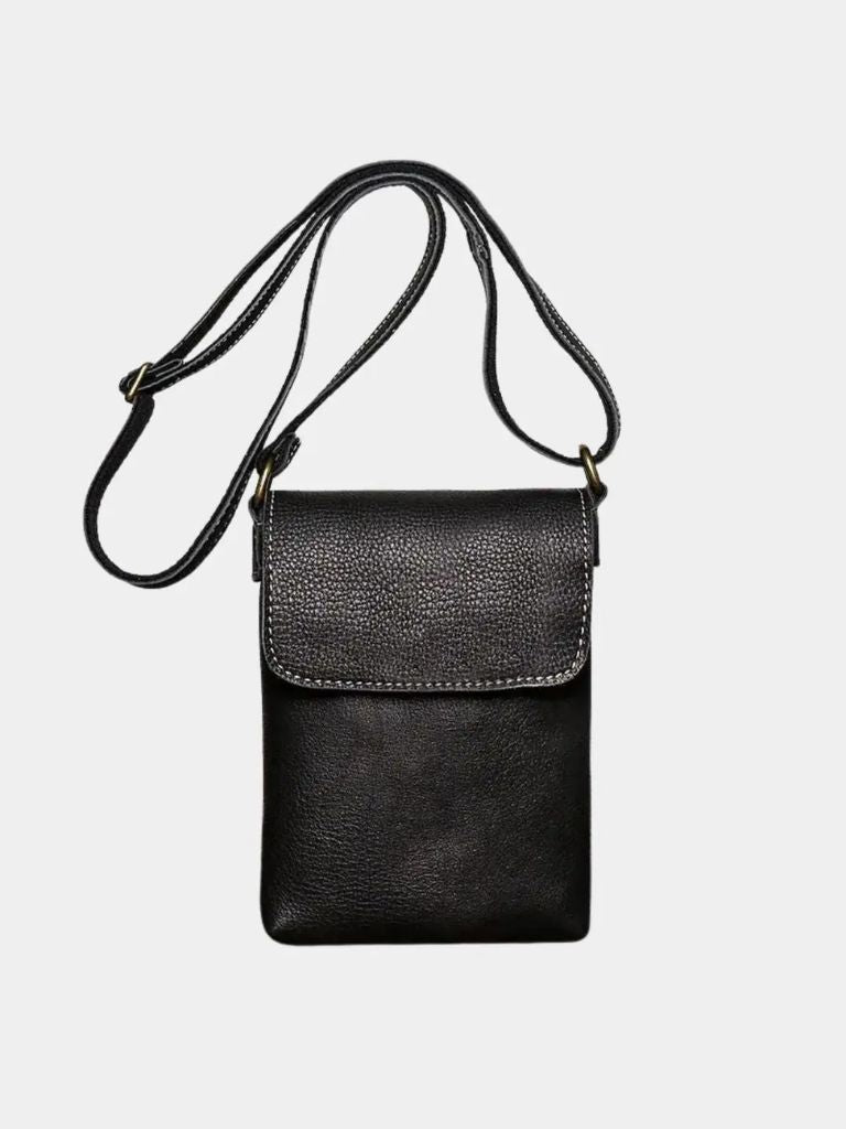 Men's Mini Leather Shoulder Bag - Crown & Cuff