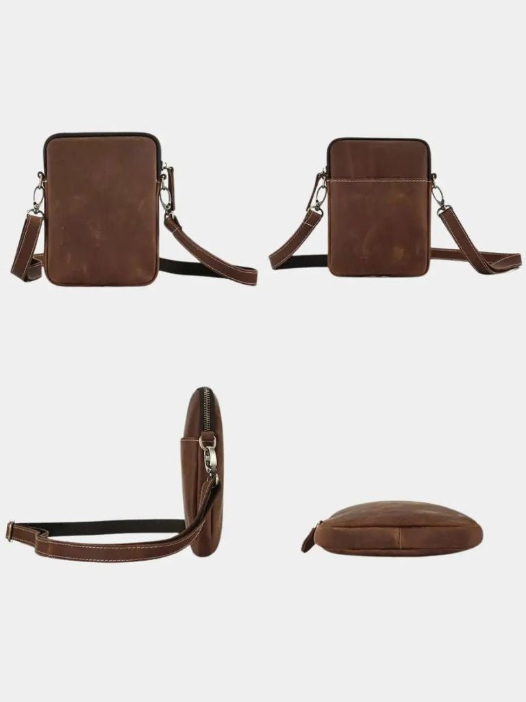 Minimalist Crossbody Leather Bag - Crown & Cuff