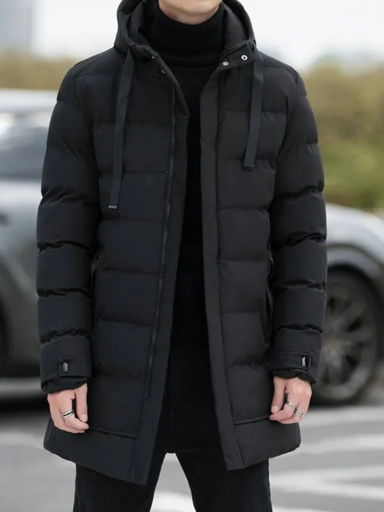 Minimalist Long Puffer Jacket - Crown & Cuff