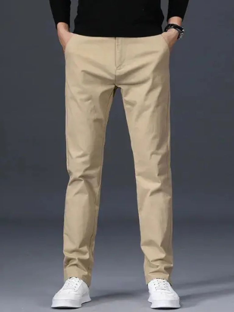 Minimalist Straight Trousers - Crown & Cuff