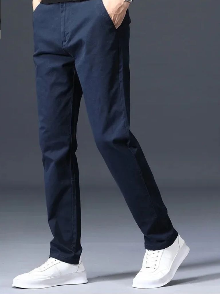 Minimalist Straight Trousers - Crown & Cuff