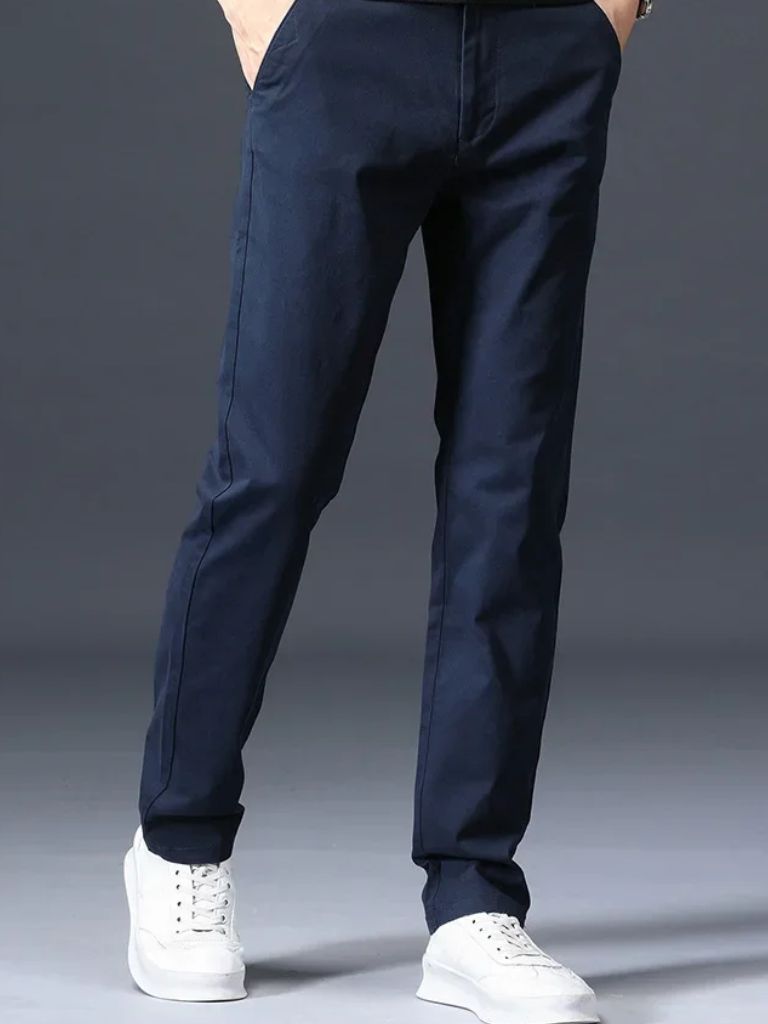 Minimalist Straight Trousers - Crown & Cuff