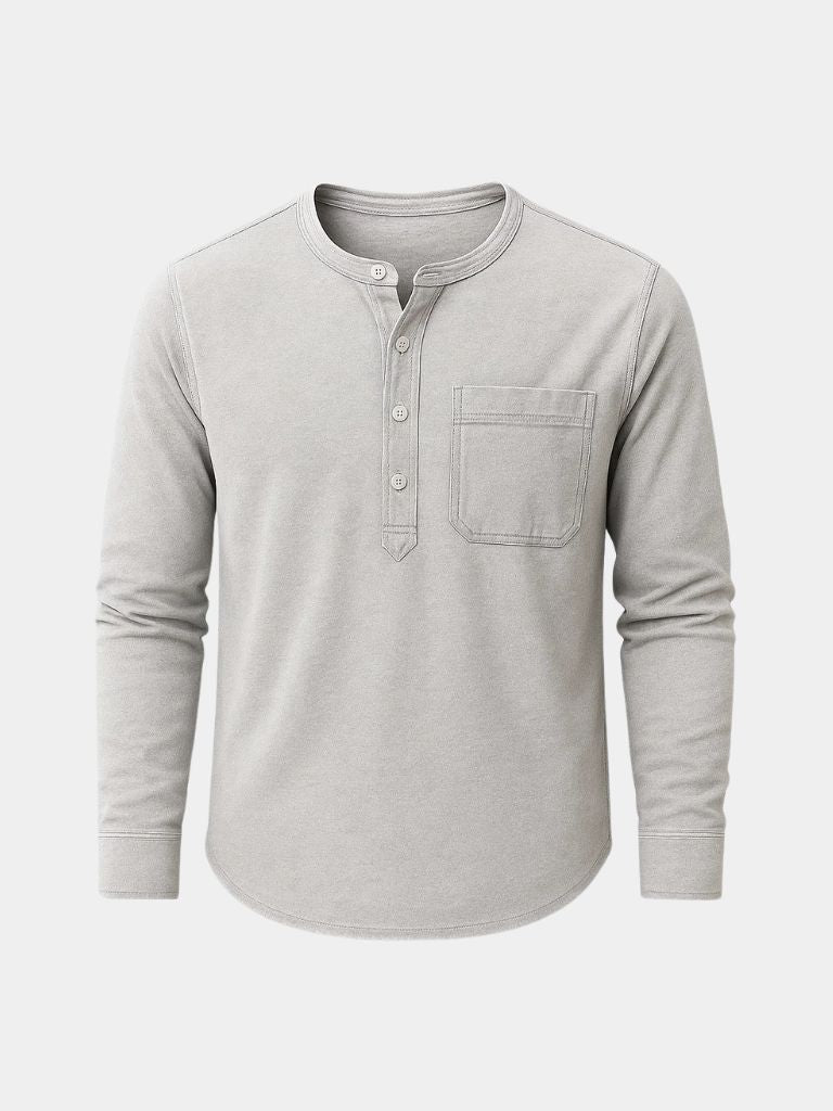 Nash Henley Long Sleeve Shirt – Crown & Cuff