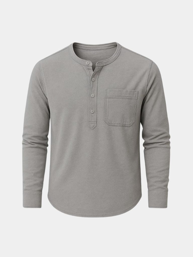 Nash Henley Long Sleeve Shirt – Crown & Cuff