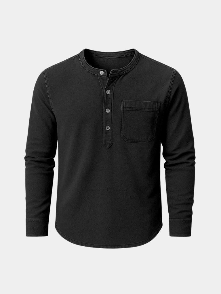 Nash Henley Long Sleeve Shirt – Crown & Cuff