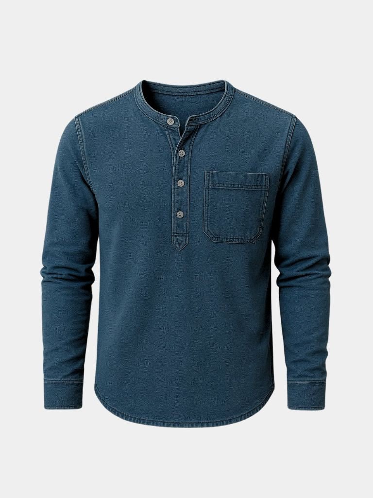 Nash Henley Long Sleeve Shirt – Crown & Cuff