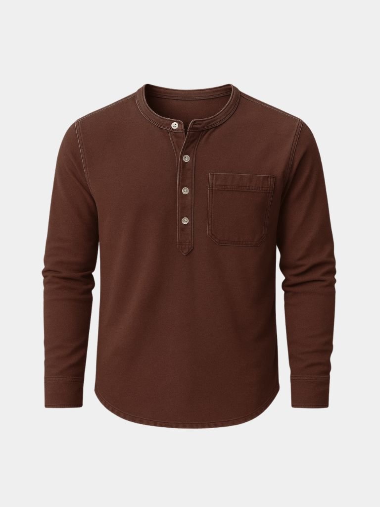 Nash Henley Long Sleeve Shirt – Crown & Cuff