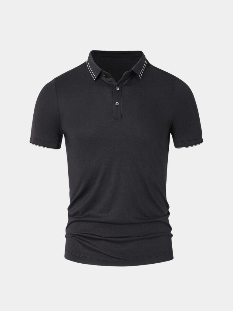 Obsidian Trim Polo – Crown & Cuff