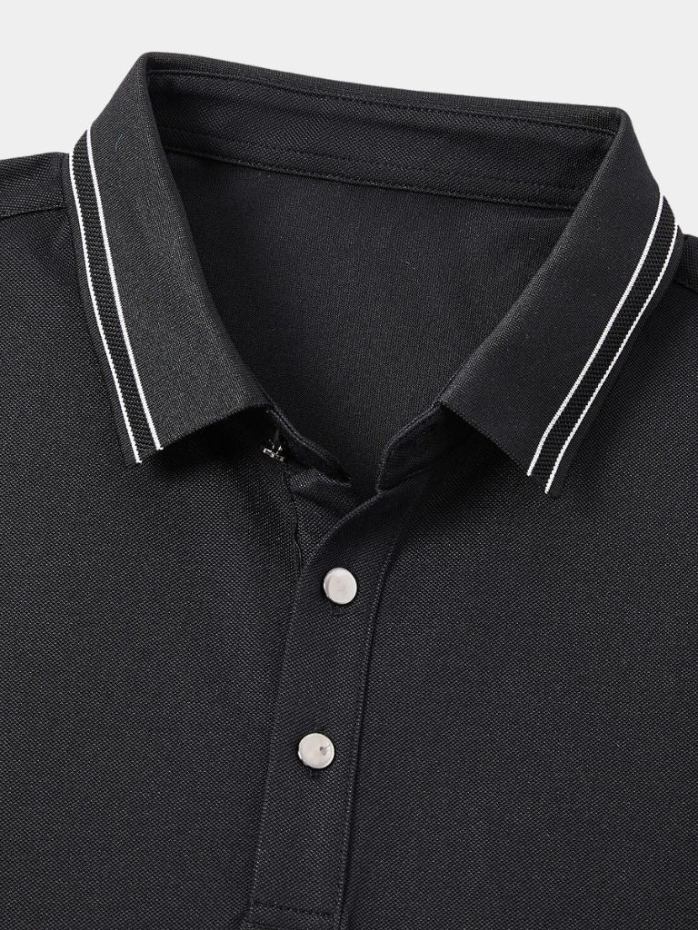 Obsidian Trim Polo – Crown & Cuff
