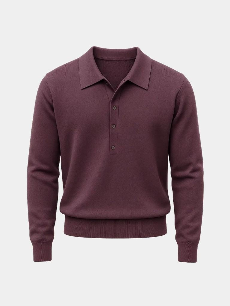 Old Money Knit Polo Pullover - Crown & Cuff