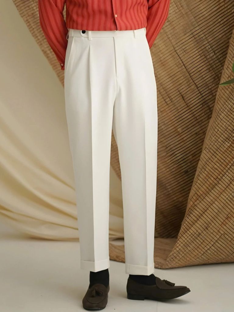 Premium Classic Elastic Trousers - Crown & Cuff