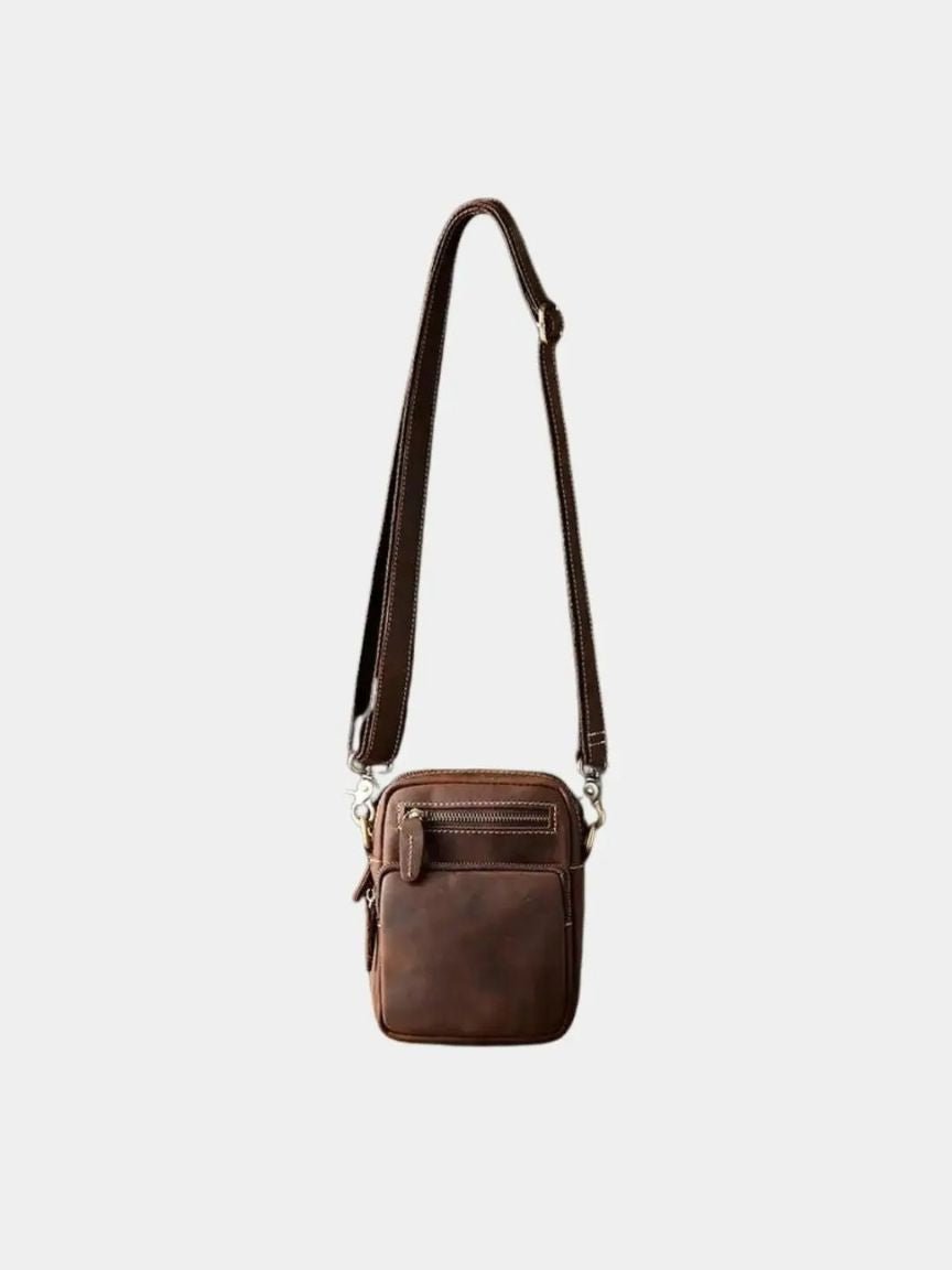Retro Leather Men's Shoulder Bag - Crown & Cuff