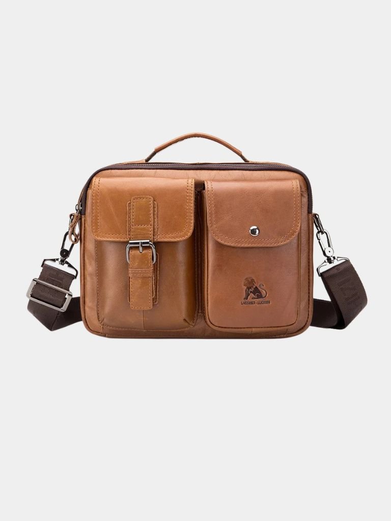 Retro Leather Square Shoulder Bag - Crown & Cuff